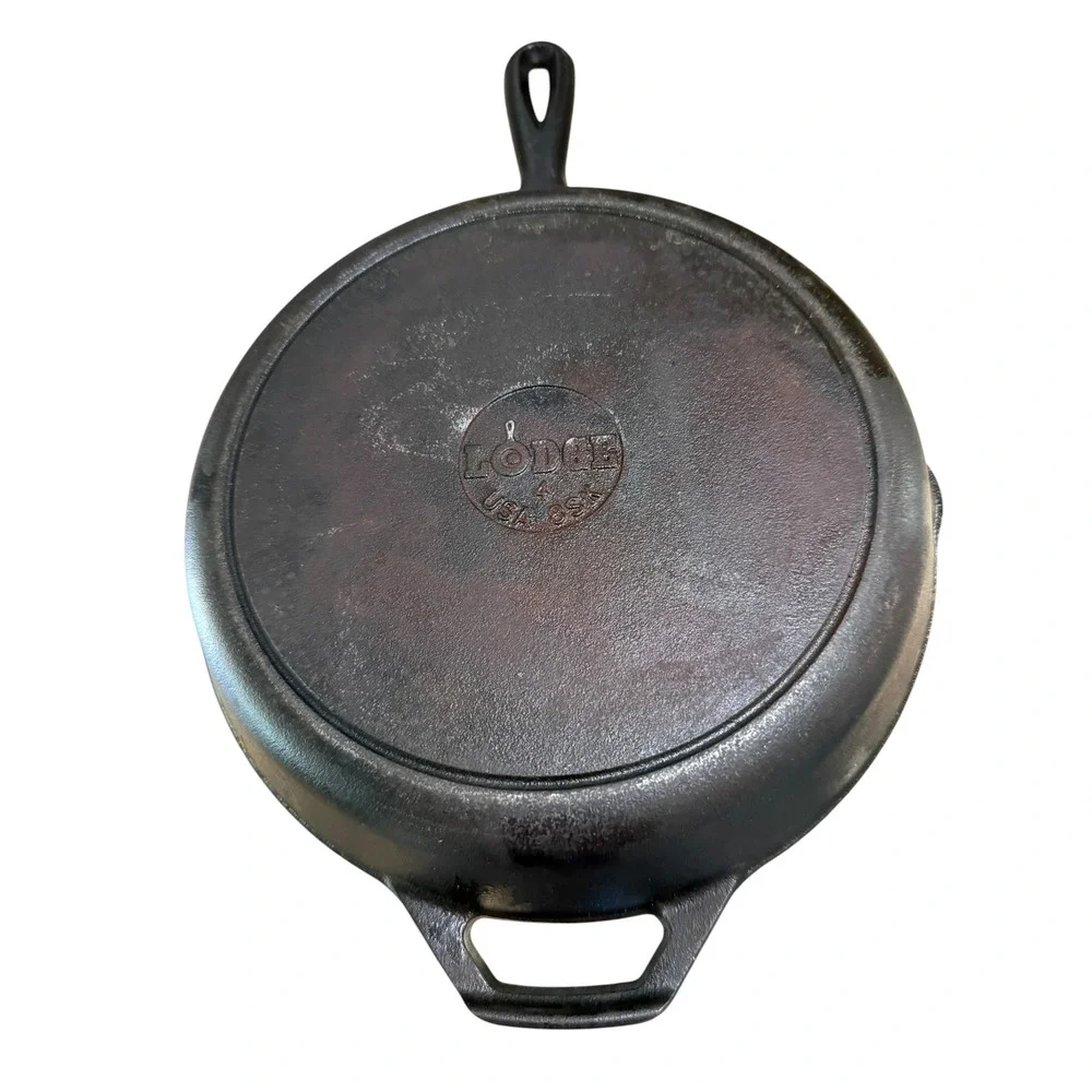 Lodge 8SK Cast Iron Skillet 10 Inch Pan Dual Handle Made in USA Black